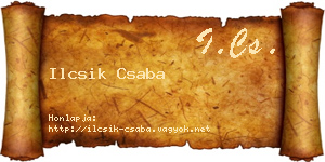 Ilcsik Csaba névjegykártya