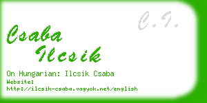 csaba ilcsik business card